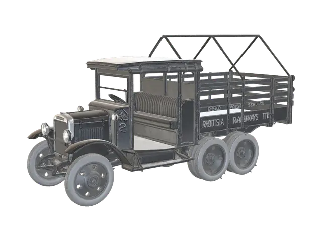 Rhodesia Railways Road Motor Service Truck - Livery 3D model, vytvořený pomocí AI