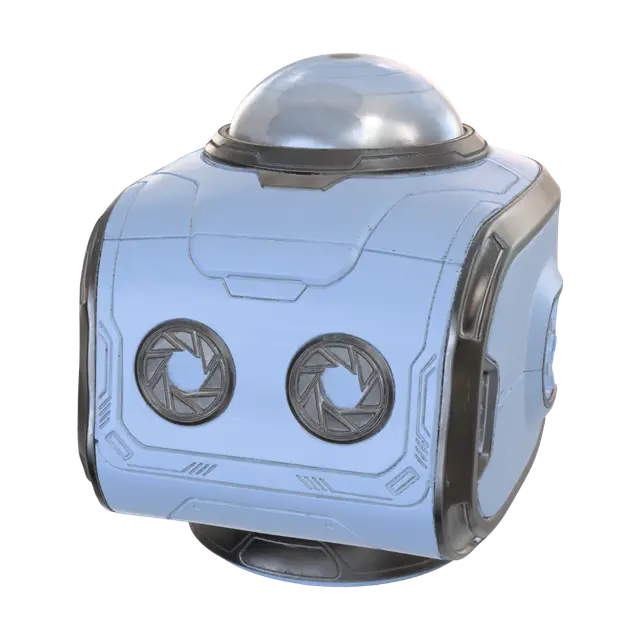 robo head - Hub 3D model, vytvořený pomocí AI