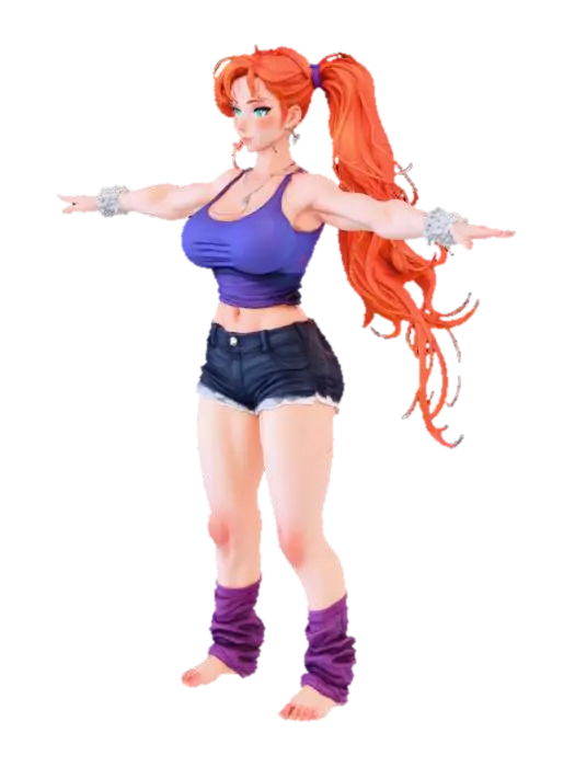 Determined Elegance - Sophisticated 3D model, vytvořený pomocí AI
