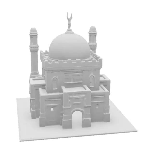 3D model for futuristic Temple Fortress