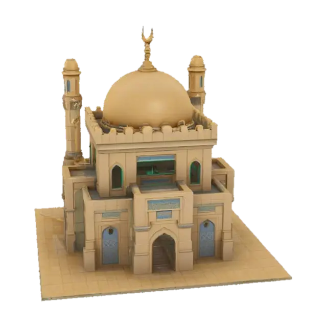 3D model for futuristic Temple Fortress