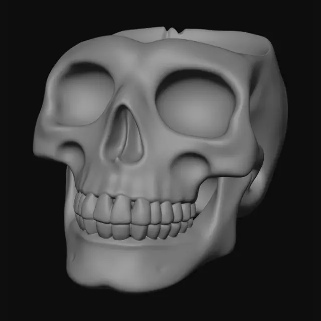 3D model for aschenbecher totenkopf