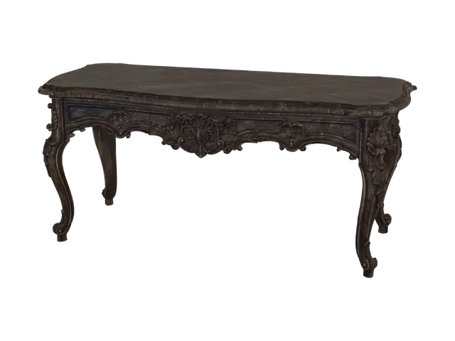 3D model for Back View of an Ornate Carved Console Table