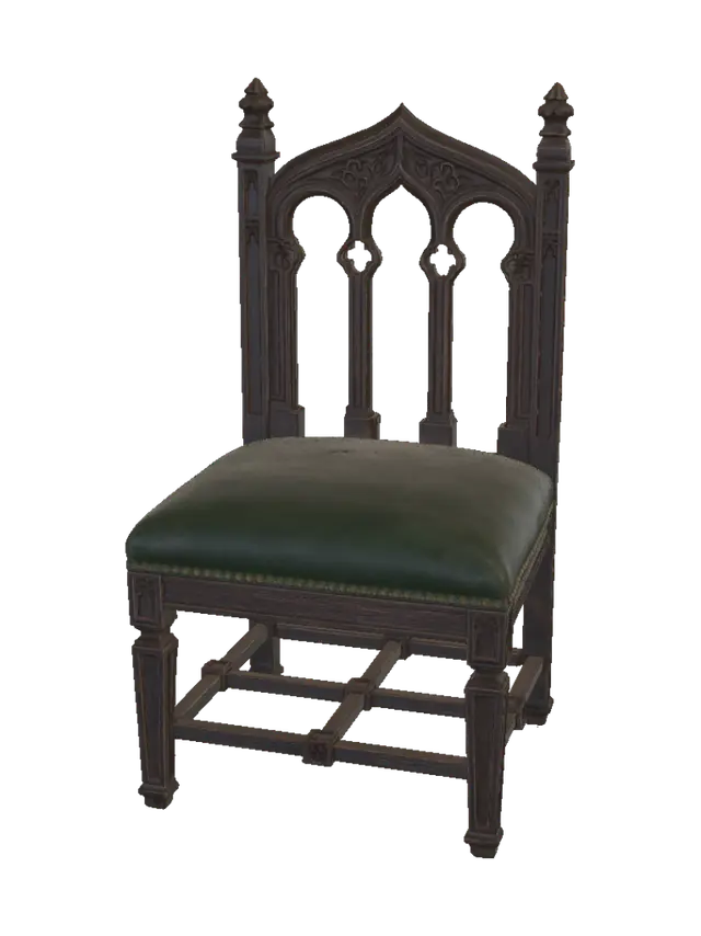 3D model for Gothic Arched-Back Chair