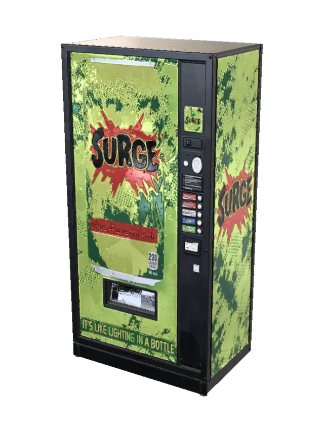Surge Vending Machine - Soda 3D model, vytvořený pomocí AI