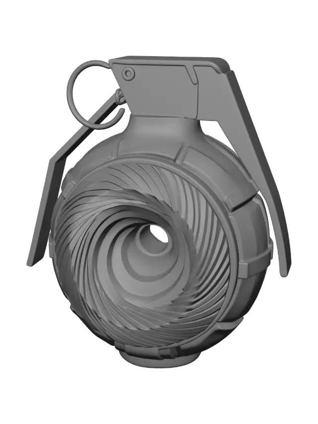 3D model for just a grenade that lookes like a grenade but black hole