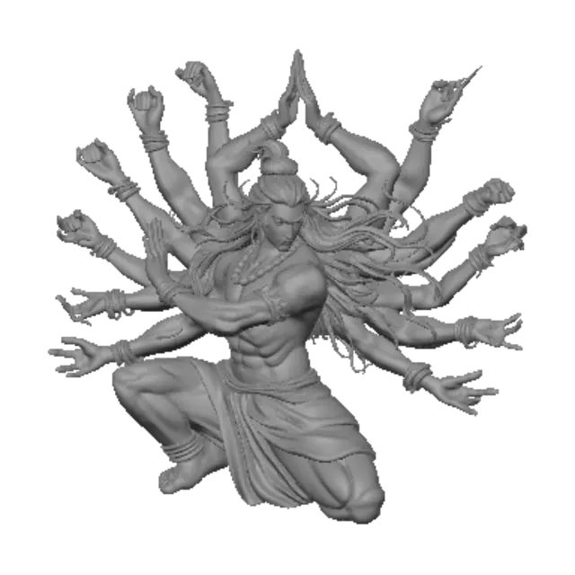 3D model for Thousand-Armed Meditator