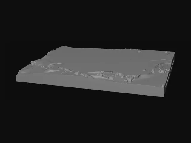 3D model for Base plate avec déformation de terrain légère