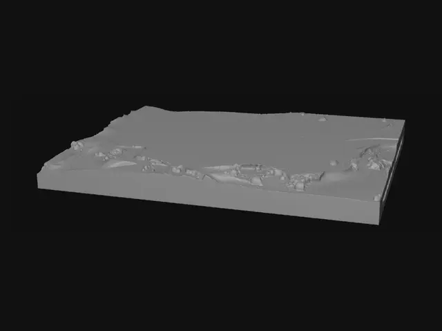 3D model for Base plate avec déformation de terrain légère