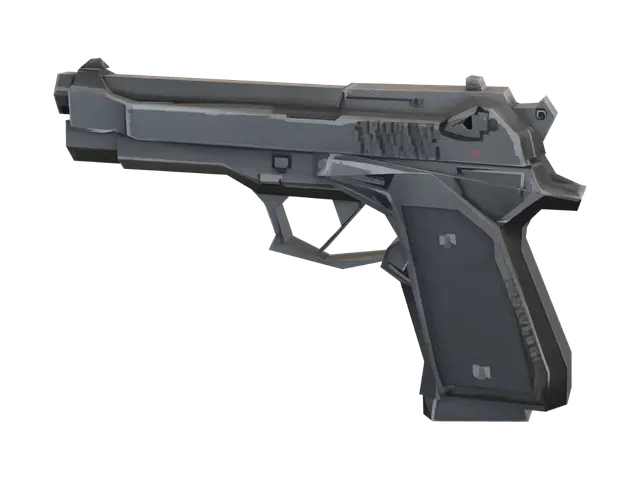 Pistol Gun - Gunmetal 3D model, vytvořený pomocí AI