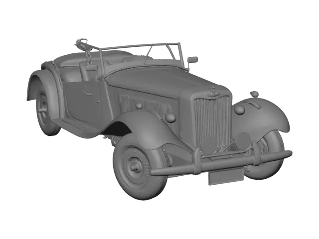 3D model for Emerald MG Roadster in the Garden