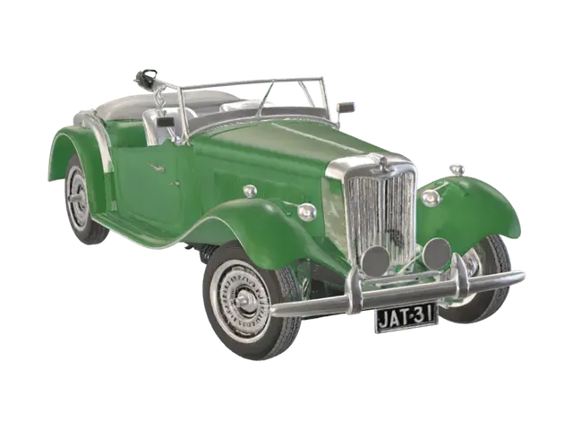 3D model for Emerald MG Roadster in the Garden