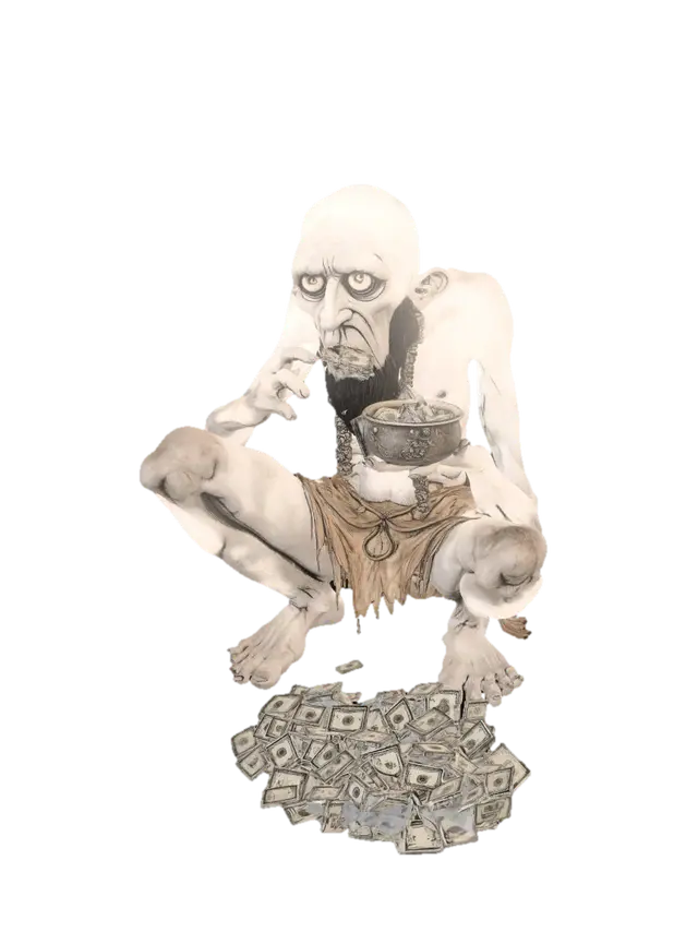 Modello 3D The Miser's Banquet, generato dall’IA