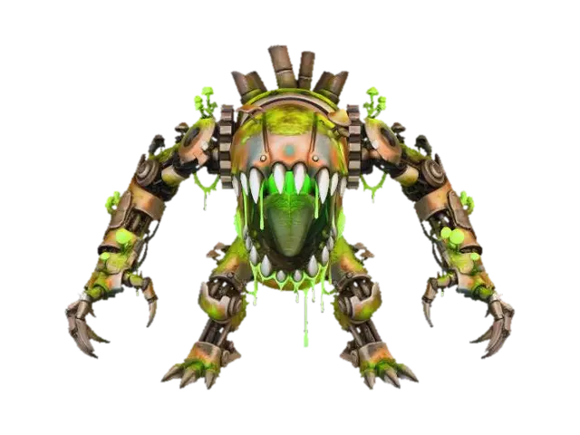 Mecha Swamp Beast 3D model, vytvořený pomocí AI