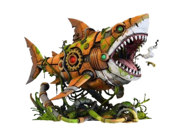 Mechanical Jaws Unleashed - Factory 3D model, vytvořený pomocí AI