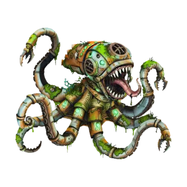 Deep Sea Terror 3D model, vytvořený pomocí AI