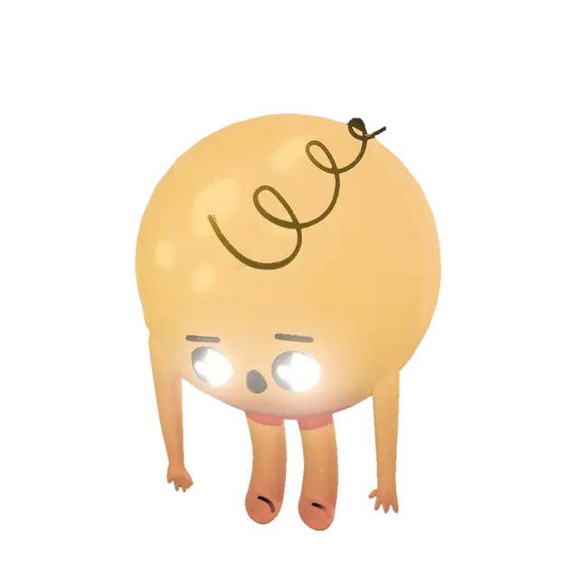 Sunny Squiggle-3D-modell, genererad av AI