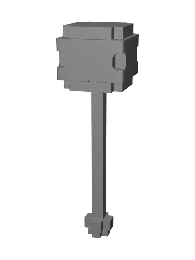 3D model for Stylized Minecraft Mace