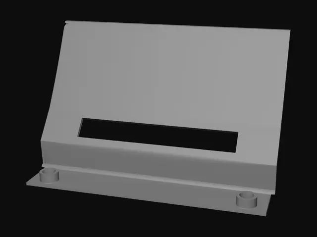 3D model for Black metal nameplate holder