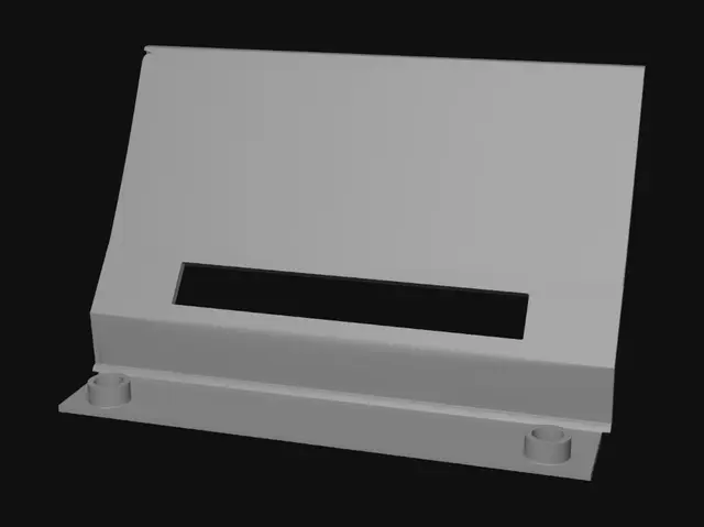 3D model for Black metal nameplate holder