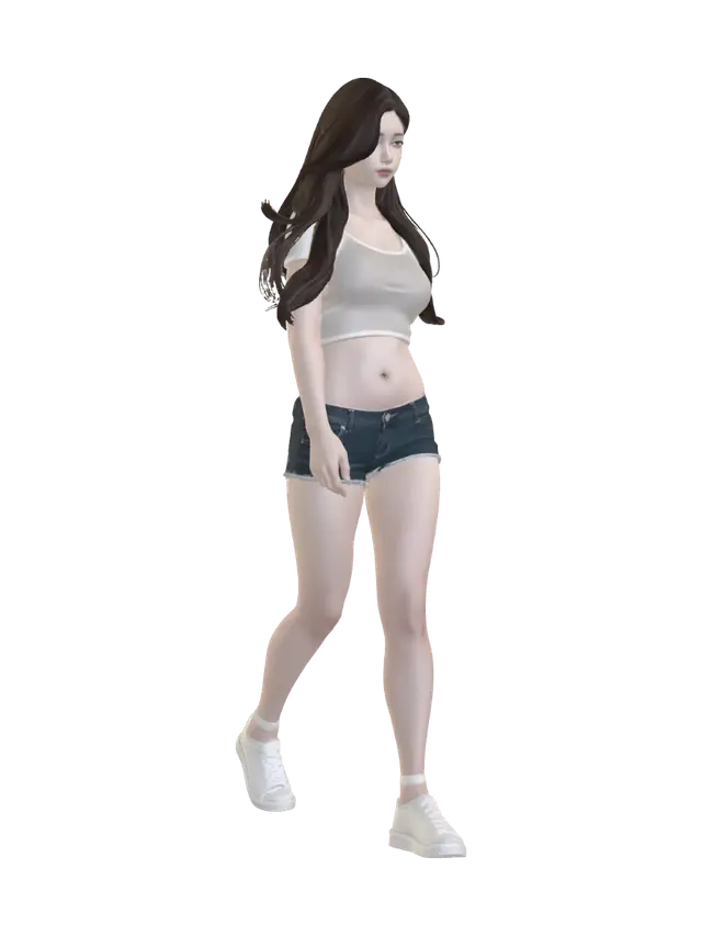 3D model for Casual Summer Look