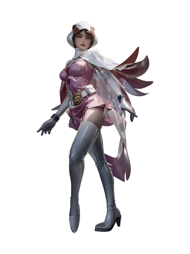 3D model for Crimson Winged Heroine