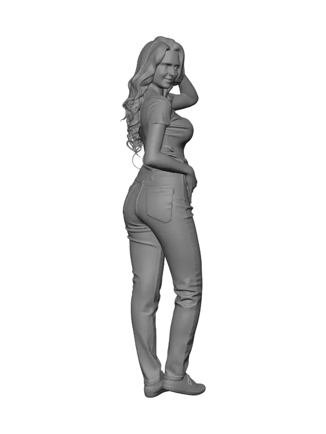 3D model for Casual Denim Portrait