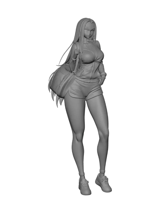 3D model for Sporty Blonde with Gym Bag