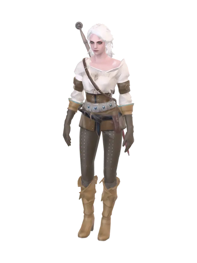 Ciri Concept Art - Armorless AI 생성 3D 모델
