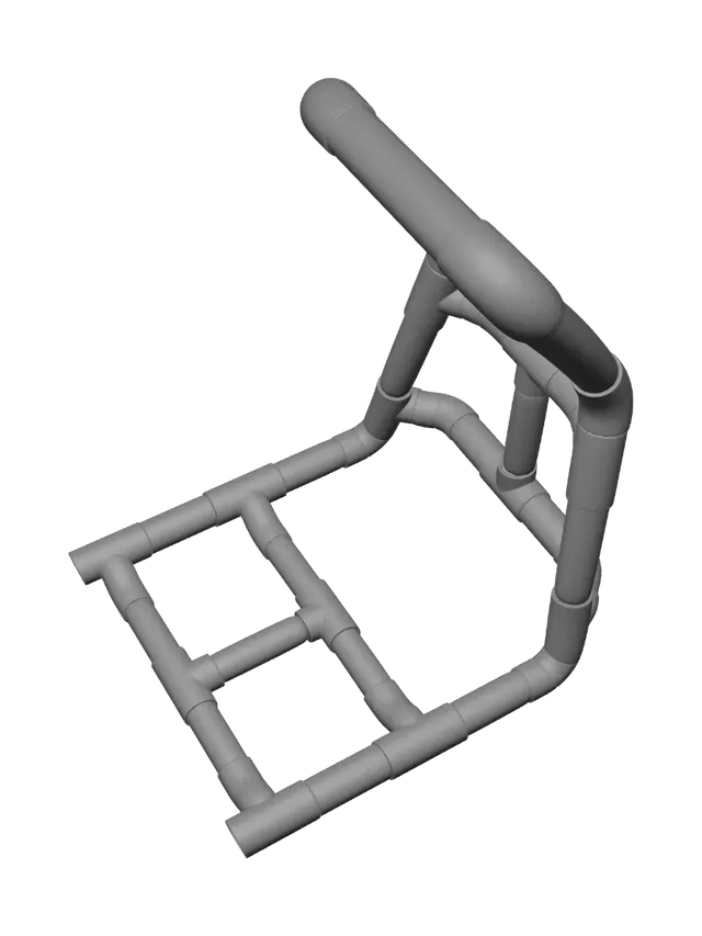 3D model for Blue PVC Pipe Frame