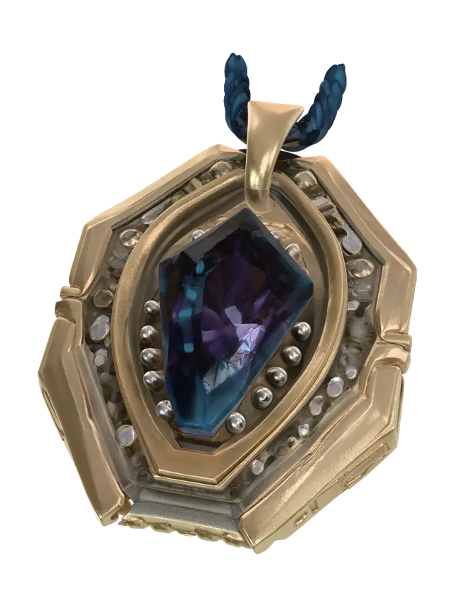 3D model for Prismatic Amethyst Pendant