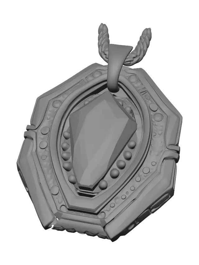 3D model for Prismatic Amethyst Pendant