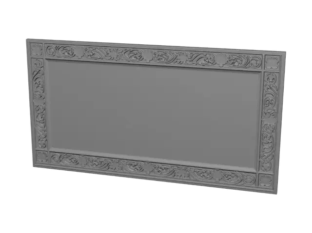 3D model for Crimson Velvet with Gold Acanthus Border
