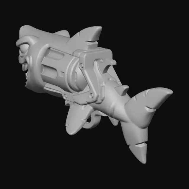 3D model for Mecha Shark Cannon