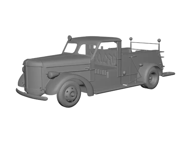 3D model for Rusty Vintage Fire Engine