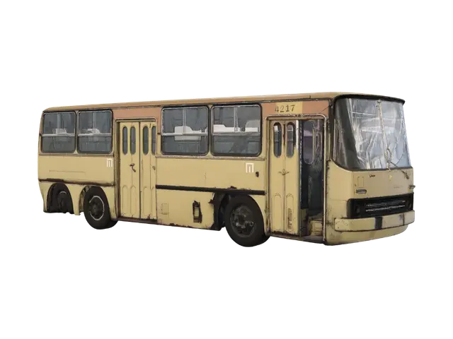 3D model for Dilapidated yellow city bus