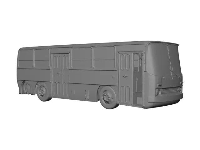 3D model for Dilapidated yellow city bus