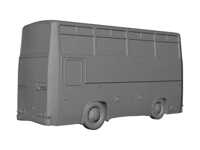 3D model for Weathered bus with orange stripe