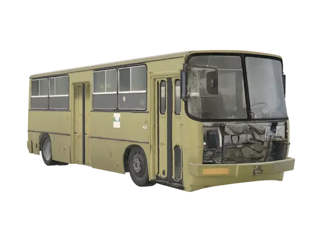 3D model for Broken Yellow Bus