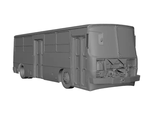 3D model for Broken Yellow Bus