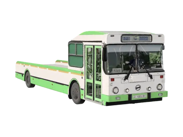 3D model for Green and White City Bus