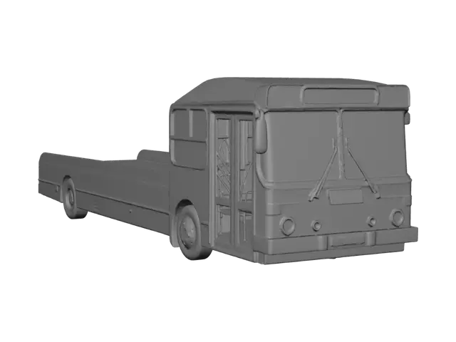 3D model for Green and White City Bus