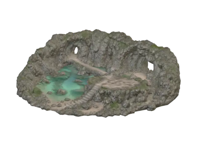 Modèle 3D Sea Arch Cavern Bridge, généré par IA