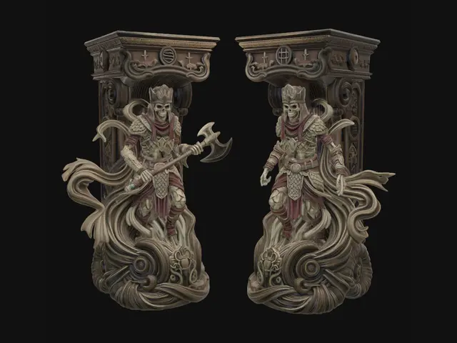 3D model for Twin Skeletal Guardians