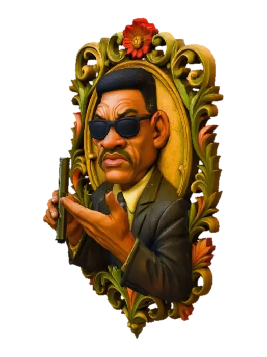 Modello 3D Agent Portrait - Smith, generato dall’IA