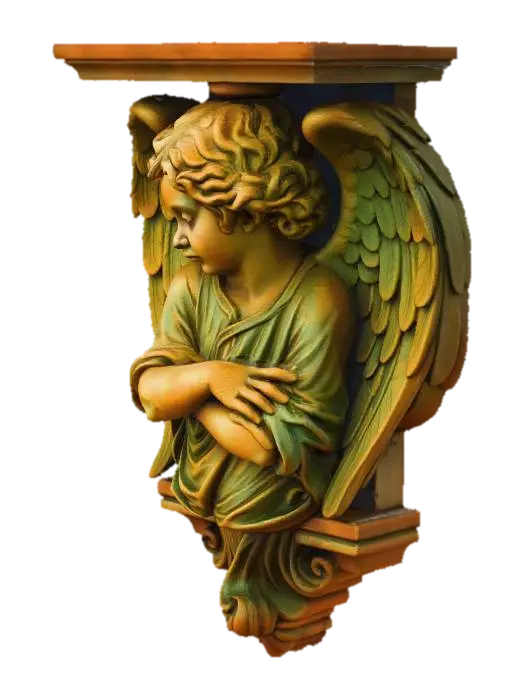 Angel Serenity Console - Cherubic 3D model, vytvořený pomocí AI