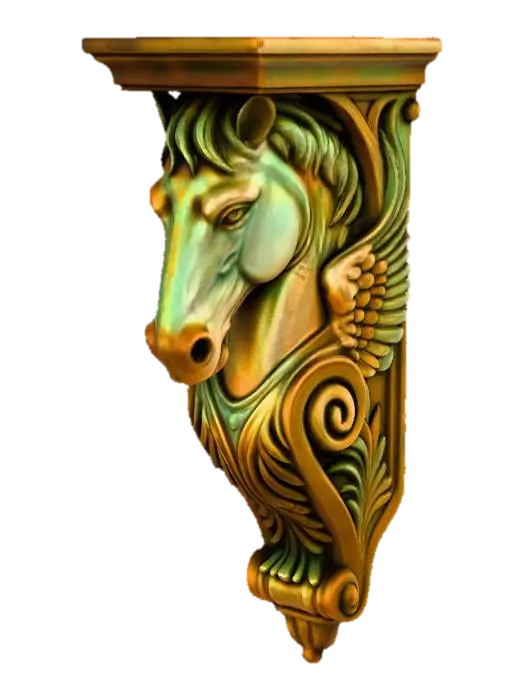 Pegasus Console - Corbel 3D model, vytvořený pomocí AI