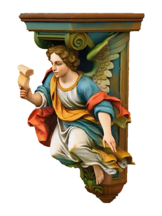 Heavenly Messenger 3D model, vytvořený pomocí AI