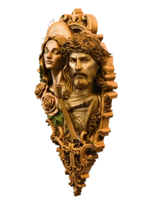 Divine Elegance - Jesus 3D model, vytvořený pomocí AI