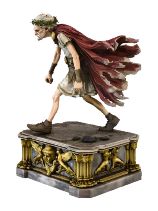 Julius Ceasar - Emperor 3D model, vytvořený pomocí AI